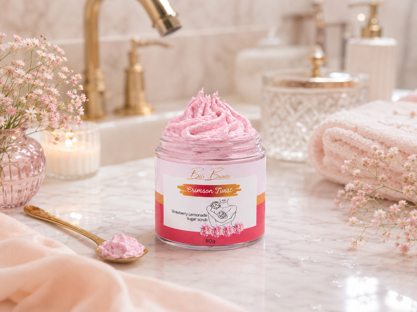 Foaming Sugar Scrub - Crimson Twist